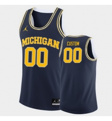 Michigan Wolverines Custom Navy Authentic College Basketball Jersey Michigan Wolverines Custom Navy Authentic College Basketball Jersey