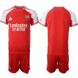 Men Arsenal FC Blank Red 2025 Home Soccer Jersey Suit