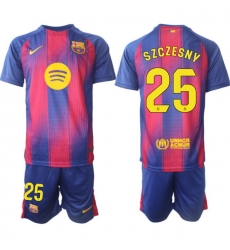 Men FC Barcelona 2026 Soccer Jerseys PinkBlue #25 SZCZESNY