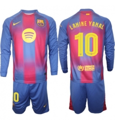 Men FC Barcelona 2026 Soccer Jerseys Red Long #10 LAMINE YAMAL (2) Men FC Barcelona 2026 Soccer Jerseys Red Long #10 LAMINE YAMAL (2)