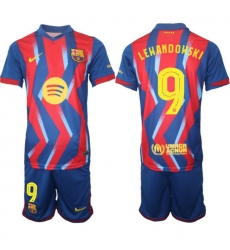 Men FC Barcelona 2026 Soccer Jerseys RedBlue #9 LEWANDOWSKI (2)