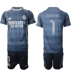 Men Real Madrid 2026 Soccer Jerseys DarkBlue #1 COURTOIS Men Real Madrid 2026 Soccer Jerseys DarkBlue #1 COURTOIS