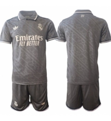 Men Real Madrid Custom 24 25 Gray Third Soccer Jersey Suit Men Real Madrid Custom 24 25 Gray Third Soccer Jersey Suit