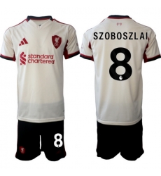 Men Liverpool 2026 Soccer Jerseys Beige #8 SZOBOSZLAI Men Liverpool 2026 Soccer Jerseys Beige #8 SZOBOSZLAI