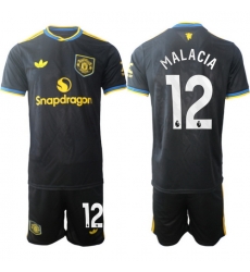 Men Manchester United 2026 Soccer Jerseys Black #12 MALACIA Men Manchester United 2026 Soccer Jerseys Black #12 MALACIA