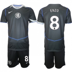 Men Chelsea 2026 Soccer Jerseys DarkGrey #8 ENZO