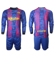 Men Barcelona Long Sleeve Soccer Jerseys 523 Men Barcelona Long Sleeve Soccer Jerseys 523