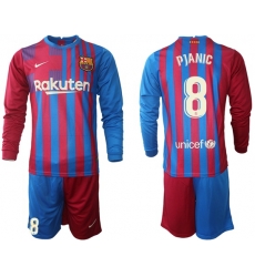Men Barcelona Long Sleeve Soccer Jerseys 579 Men Barcelona Long Sleeve Soccer Jerseys 579