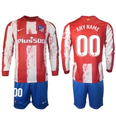 Men Atletico de Madrid Long Sleeve Soccer Jerseys 506 Customized Men Atletico de Madrid Long Sleeve Soccer Jerseys 506 Customized