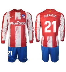 Men Atletico de Madrid Long Sleeve Soccer Jerseys 508 Men Atletico de Madrid Long Sleeve Soccer Jerseys 508