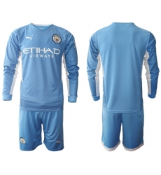 Men Manchester City Long Sleeve Soccer Jerseys 519 Men Manchester City Long Sleeve Soccer Jerseys 519