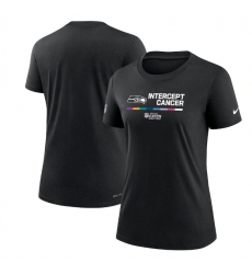 Women Seattle Seahawks 2022 Black Crucial Catch Performance T Shirt Women Seattle Seahawks 2022 Black Crucial Catch Performance T Shirt