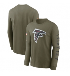 Men Atlanta Falcons Olive 2022 Salute To Service Long Sleeve T Shirt Men Atlanta Falcons Olive 2022 Salute To Service Long Sleeve T Shirt