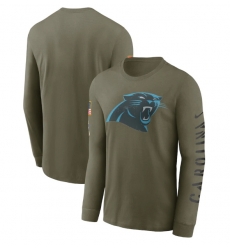 Men Carolina Panthers Olive 2022 Salute To Service Long Sleeve T Shirt Men Carolina Panthers Olive 2022 Salute To Service Long Sleeve T Shirt