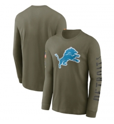 Men Detroit Lions Olive 2022 Salute To Service Long Sleeve T Shirt Men Detroit Lions Olive 2022 Salute To Service Long Sleeve T Shirt