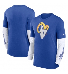 Men Los Angeles Rams Heather Blue Slub Fashion Long Sleeve T Shirt Men Los Angeles Rams Heather Blue Slub Fashion Long Sleeve T Shirt