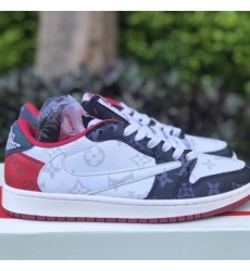 x Travis Scott x Air Jordan 1 Low Custom made Red White