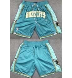 Men Charlotte Hornets Teal Shorts Men Charlotte Hornets Teal Shorts