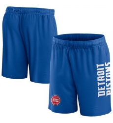 Men Detroit Pistons Royal Post Up Mesh Shorts Men Detroit Pistons Royal Post Up Mesh Shorts