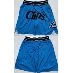 Men Los Angeles Clippers Blue Shorts