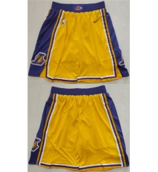 Los Angeles Lakers Basketball Shorts 043 Los Angeles Lakers Basketball Shorts 043