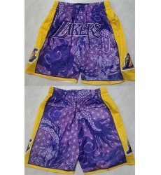 Men Los Angeles Lakers Purple Shorts Men Los Angeles Lakers Purple Shorts