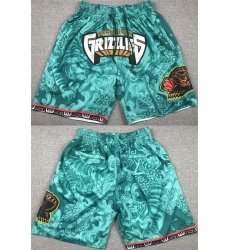 Men's Memphis Grizzlies Aqua Shorts 6521 Men's Memphis Grizzlies Aqua Shorts 6521