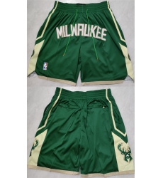Men Milwaukee Bucks Green Shorts 28Run Small 29 Men Milwaukee Bucks Green Shorts 28Run Small 29