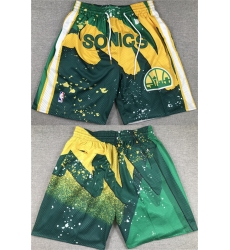 Men Oklahoma City Thunder Green SuperSonics Shorts 28Run Small 29 Men Oklahoma City Thunder Green SuperSonics Shorts 28Run Small 29