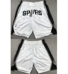 Men San Antonio Spurs White Shorts Men San Antonio Spurs White Shorts