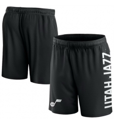Men Utah Jazz Black Post Up Mesh Shorts Men Utah Jazz Black Post Up Mesh Shorts