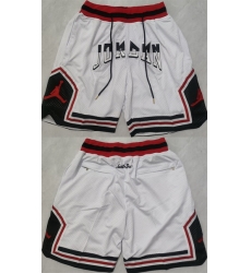 Men Michael Jordan White Red Black Shorts Men Michael Jordan White Red Black Shorts
