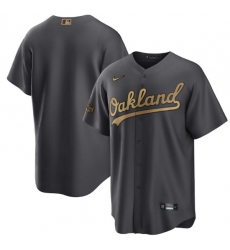 Men Oakland Athletics Blank 2022 All Star Charcoal Cool Base Stitched Baseball Jersey Men Oakland Athletics Blank 2022 All Star Charcoal Cool Base Stitched Baseball Jersey