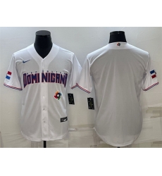 Men Dominican Republic Baseball Blank 2023 White World Baseball Classic Replica Stitched Jerseys Men Dominican Republic Baseball Blank 2023 White World Baseball Classic Replica Stitched Jerseys