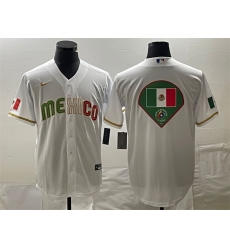 Men Mexico Baseball White 2023 World Baseball Classic Team Big Logo Stitched Jersey 1 Men Mexico Baseball White 2023 World Baseball Classic Team Big Logo Stitched Jersey 1