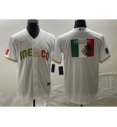 Men Mexico Baseball White 2023 World Baseball Classic Team Big Logo Stitched Jersey Men Mexico Baseball White 2023 World Baseball Classic Team Big Logo Stitched Jersey