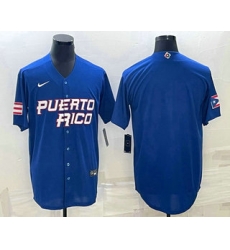 Men Puerto Rico Baseball Blank 2023 Royal World With Patch Classic Stitched Jersey 2 Men Puerto Rico Baseball Blank 2023 Royal World With Patch Classic Stitched Jersey 2