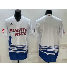 Men's Puerto Rico Baseball Blank White 2023 World Baseball Classic Stitched Jerseys Men's Puerto Rico Baseball Blank White 2023 World Baseball Classic Stitched Jerseys