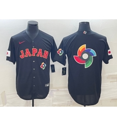 Men Japan Baseball 2023 Black World Baseball Big Logo With Patch Classic Stitched Jersey Men Japan Baseball 2023 Black World Baseball Big Logo With Patch Classic Stitched Jersey