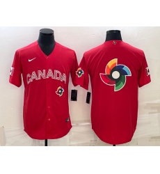 Men Canada Baseball 2023 Red World Baseball Big Logo With Patch Classic Stitched Jersey Men Canada Baseball 2023 Red World Baseball Big Logo With Patch Classic Stitched Jersey