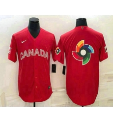 Men Canada Baseball 2023 Red World Big Logo With Patch Classic Stitched Jerseys Men Canada Baseball 2023 Red World Big Logo With Patch Classic Stitched Jerseys
