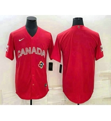 Men Canada Baseball Blank 2023 Red World With Patch Classic Stitched Jersey Men Canada Baseball Blank 2023 Red World With Patch Classic Stitched Jersey