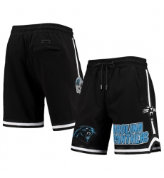 Men Carolina Panthers Black Shorts Men Carolina Panthers Black Shorts