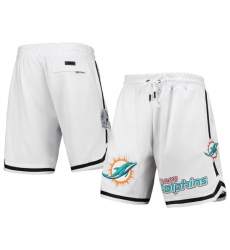 Men Miami Dolphins White Shorts Men Miami Dolphins White Shorts