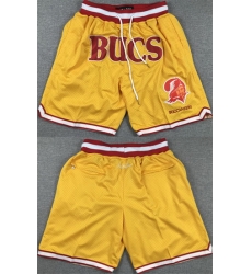 Men Tampa Bay Buccaneers Gold Shorts Men Tampa Bay Buccaneers Gold Shorts