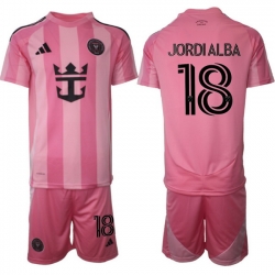 Men Inter Miami CF 2026 Soccer Jerseys Pink #18 JORDI ALBA