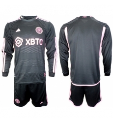 Men Inter Miami CF Blank 2023 24 Black Away Soccer Jersey Suit Men Inter Miami CF Blank 2023 24 Black Away Soccer Jersey Suit