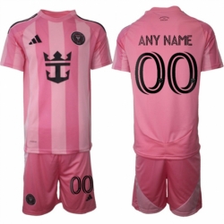 Men Inter Miami CF Custom 25 26 Pink Home Soccer Jersey Suit