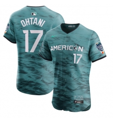 Men Los Angeles Angels 17 Shohei Ohtani Teal 2023 All Star Flex Base Stitched Jersey Men Los Angeles Angels 17 Shohei Ohtani Teal 2023 All Star Flex Base Stitched Jersey