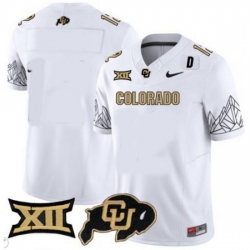 Men Colorado Buffaloes Blank White Vapor Limited Stitched Football Jersey